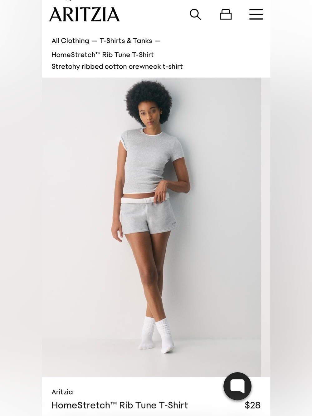 Aritzia HomeStretch Rib Tune T-Shirt